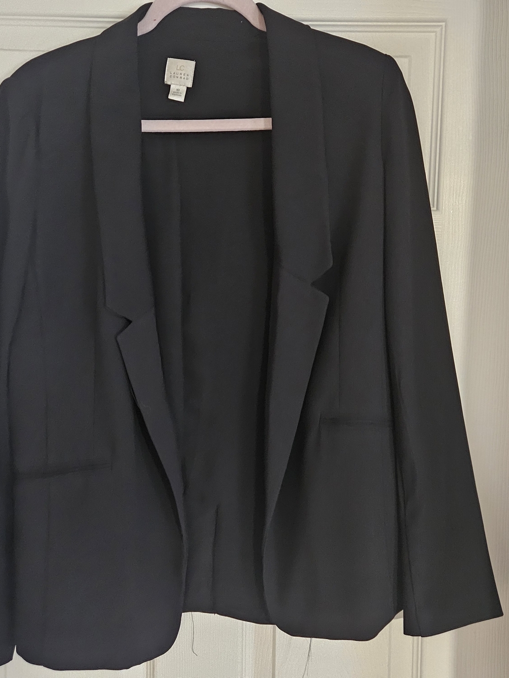 LC Lauren Conrad Black Open Front Blazer Jacket